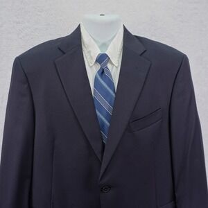 Hart Schaffner Marx Wool Blazer Blue 2‎ Button 42S  / Slim 44S